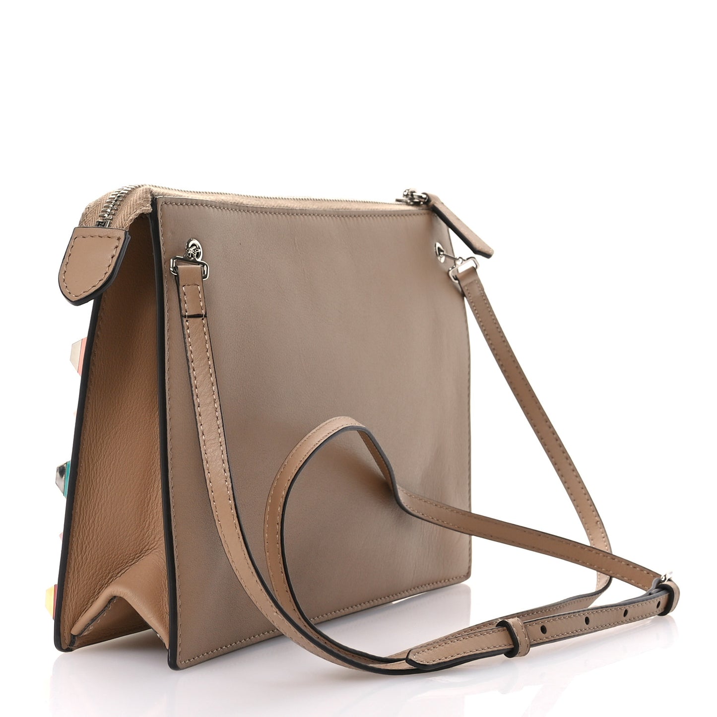 Vitello Dolce Studded Mini 2Jours Pouch Cuoio Multicolor