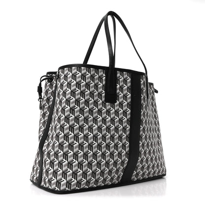MCM Visetos Large Liz Reversible Shopper Tote Black 7 of 17