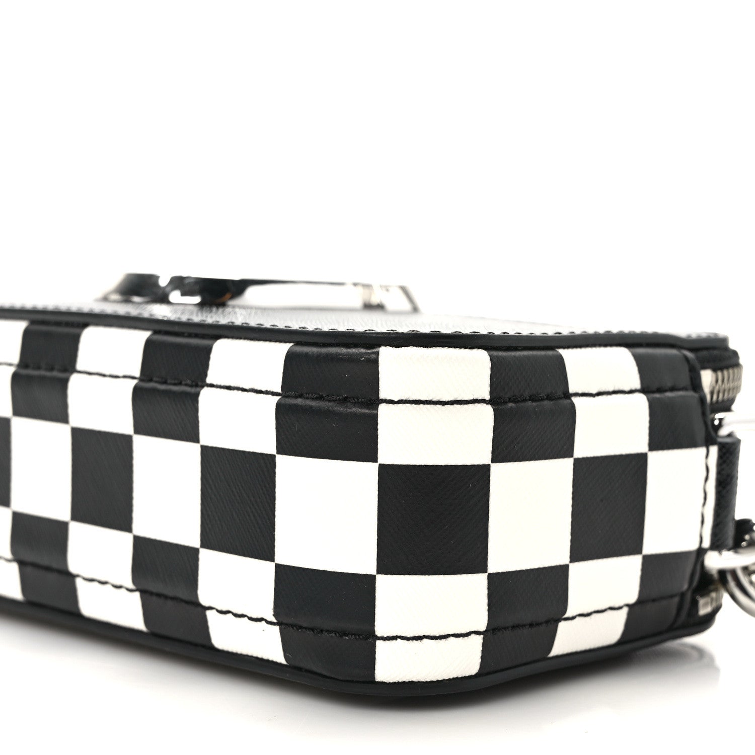 Marc Jacobs X Bloomingdales 150th Anniversary Saffiano Small Snapshot Camera Bag Black White 10 of 13