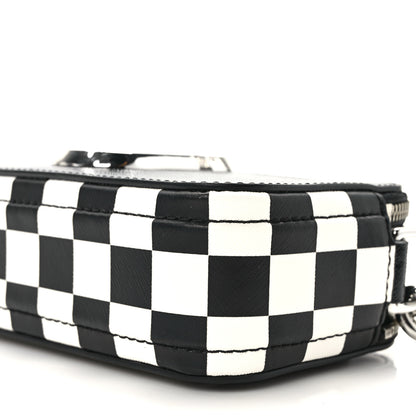 Marc Jacobs X Bloomingdales 150th Anniversary Saffiano Small Snapshot Camera Bag Black White 10 of 13