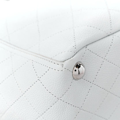 Chanel Caviar Stitched CC Pocket Tote White 8 of 11