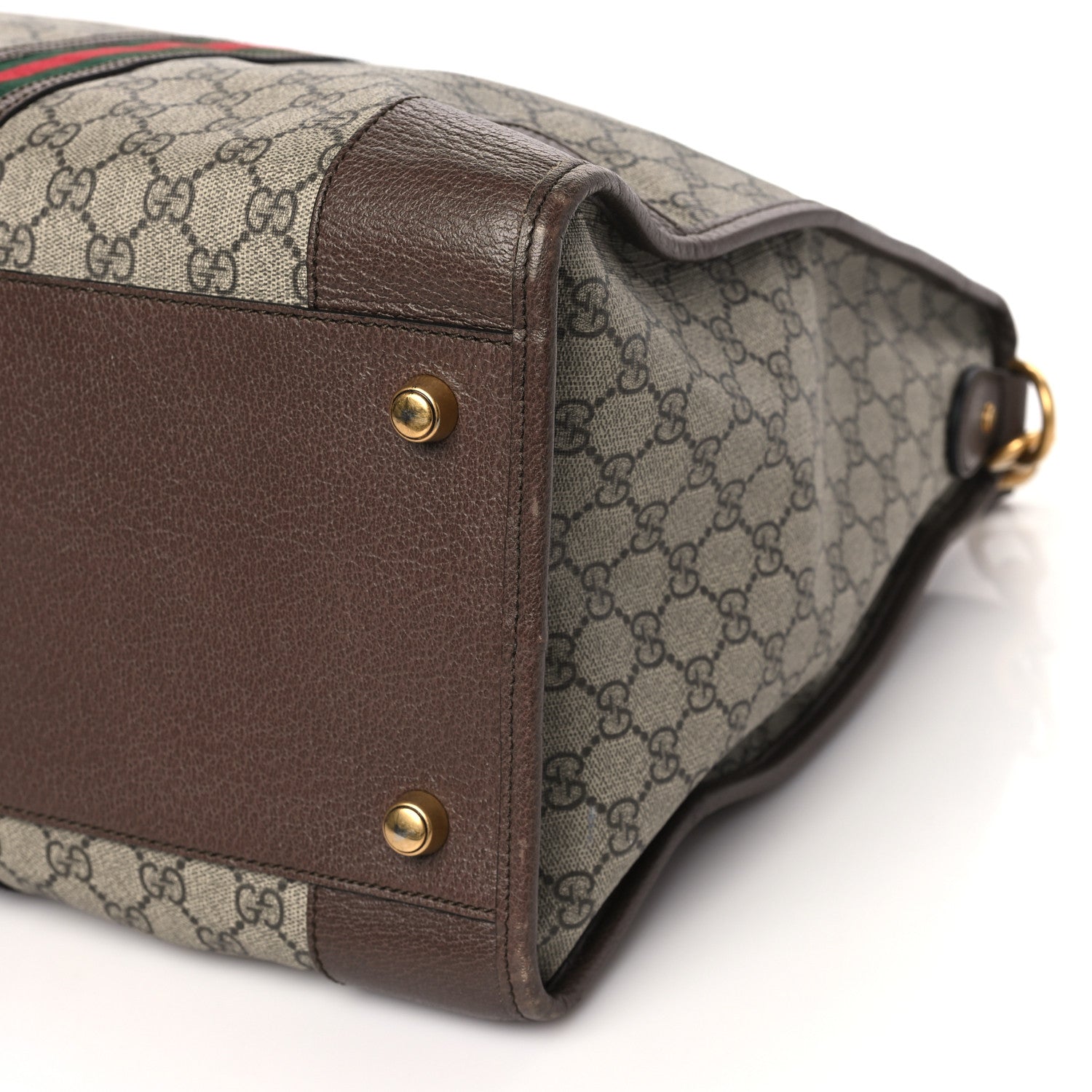 Gucci GG Supreme Monogram Web Large Ophidia Carry-On Duffle Bag Beige New Acero 9 of 9