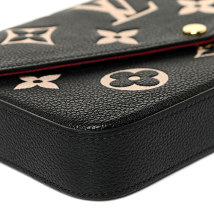 Louis Vuitton Empreinte Monogram Giant Felicie Pochette Black Beige 9 of 11