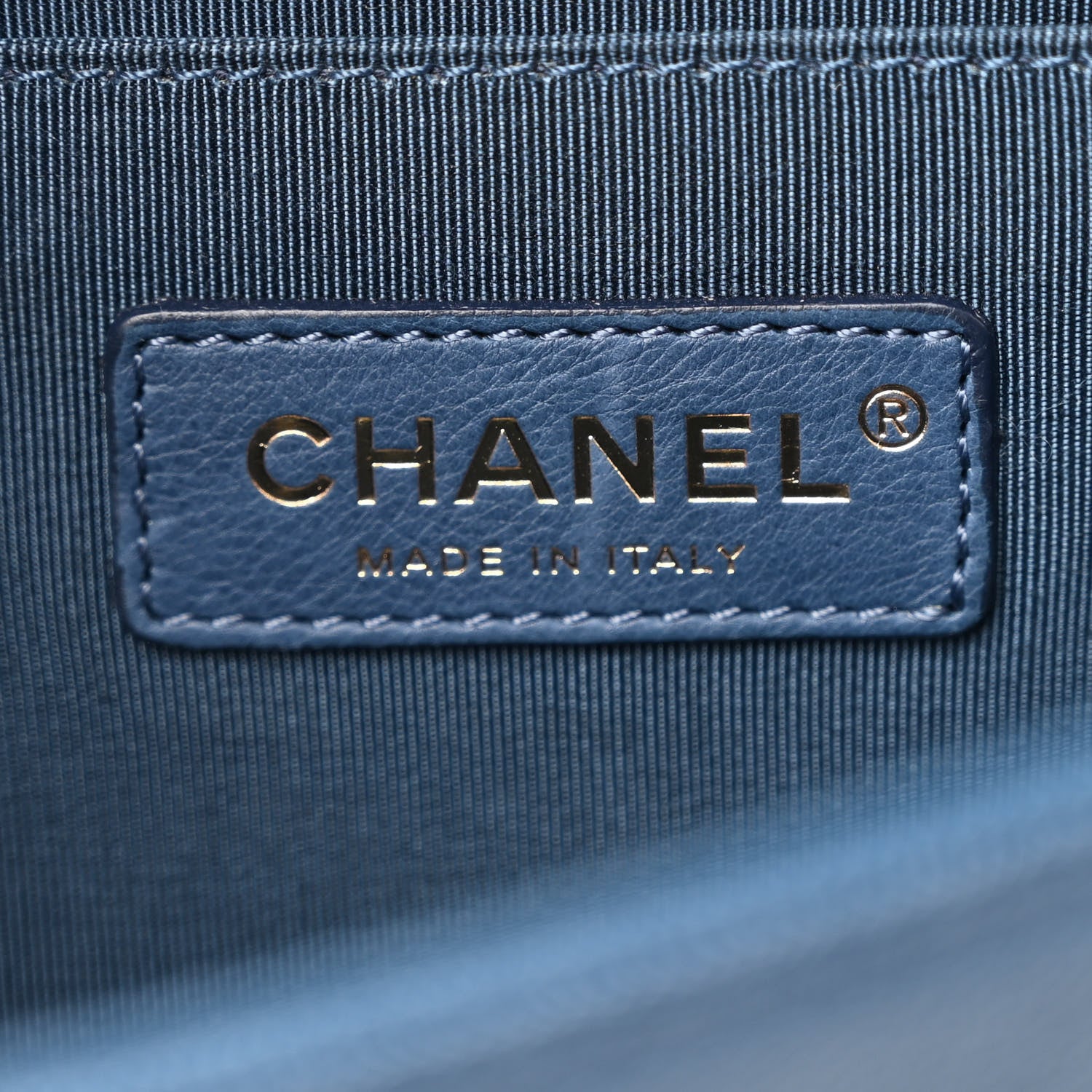 Chanel Iridescent Caviar Chevron Quilted Medium Boy Flap Blue 5 of 9