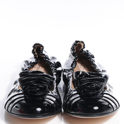 Valentino Garavani Patent Ballet Flats 40 Black 2 of 6