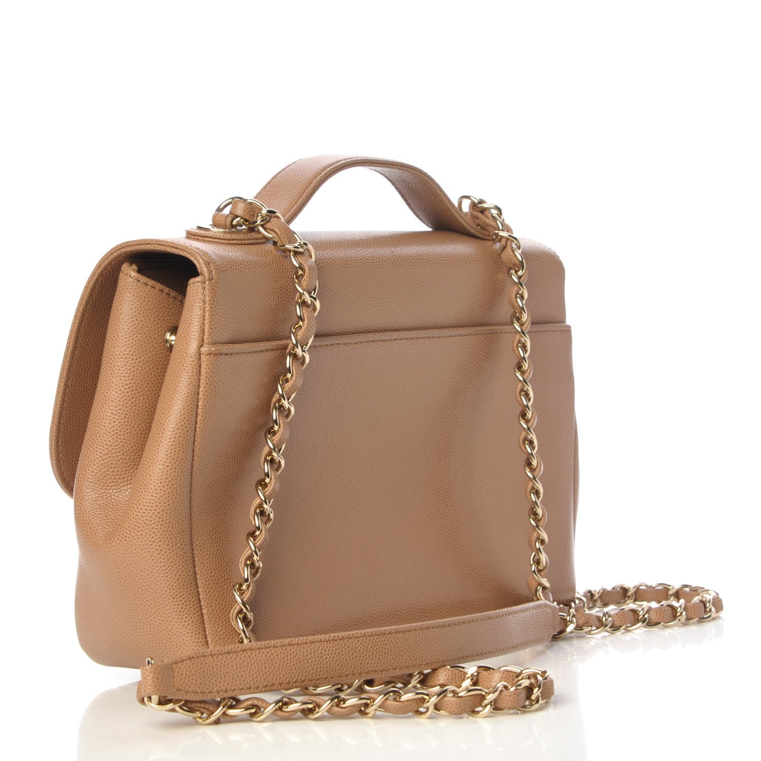 Chanel Caviar Quilted Small Business Affinity Flap Camel 3 of 9