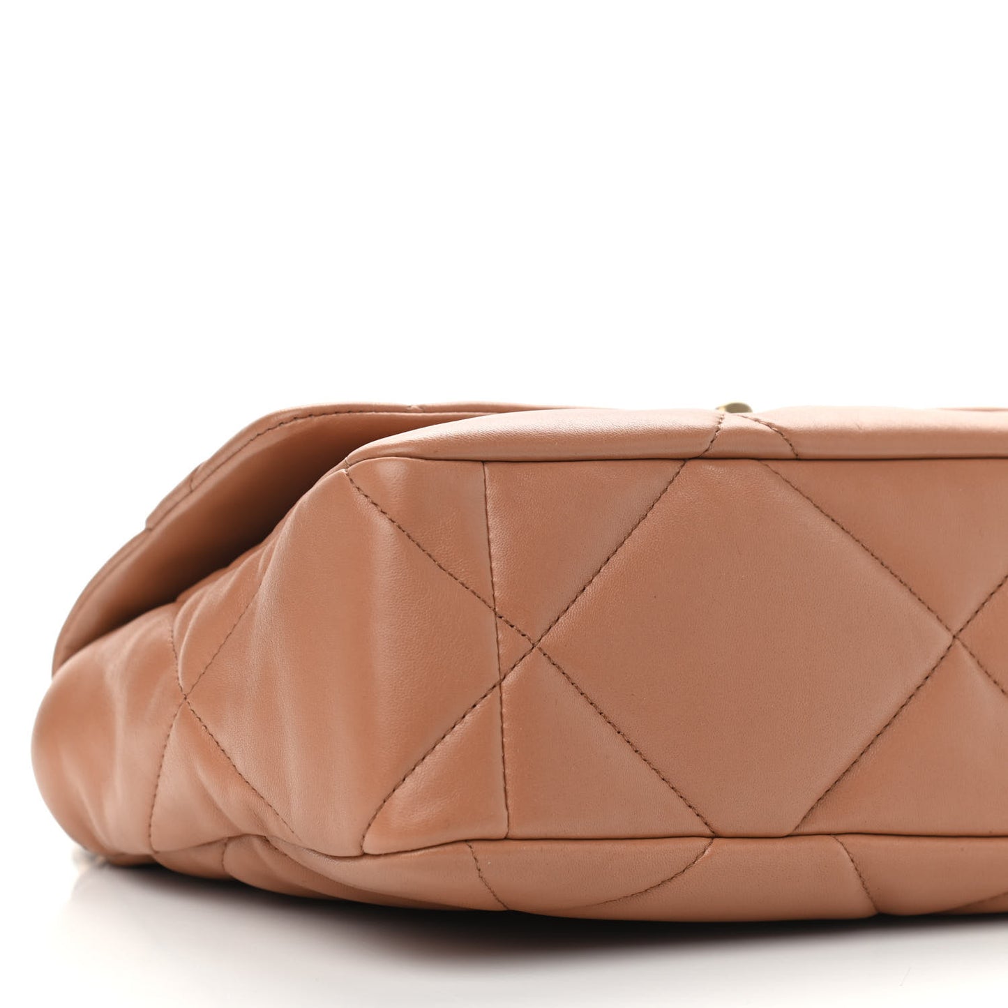 Lambskin Quilted Large Chanel 19 Flap Brown