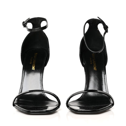 Saint Laurent Patent Calfskin Opyum 110 Sandals 38.5 Black 2 of 8