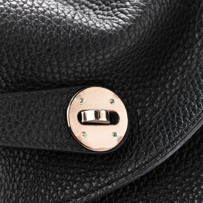 Hermes Taurillon Clemence Verso Lindy 30 Black Toffee 14 of 20