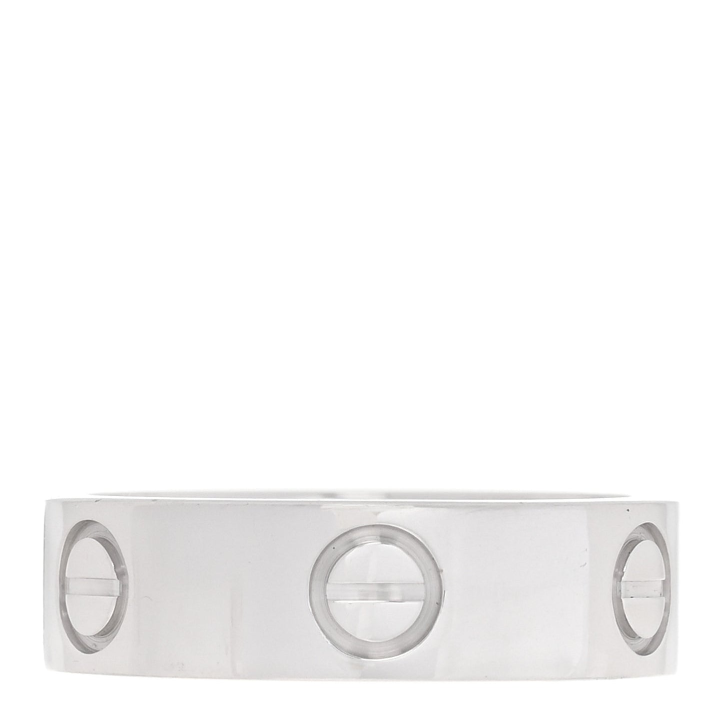 18K White Gold 5.5mm LOVE Ring 52 6