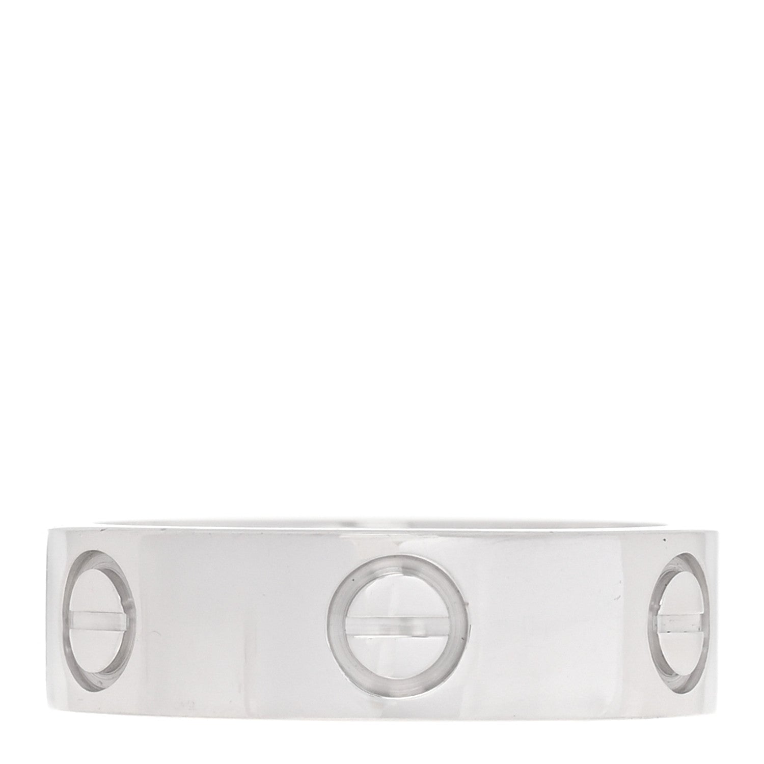 Cartier 18K White Gold 5.5mm LOVE Ring 52 6 3 of 4