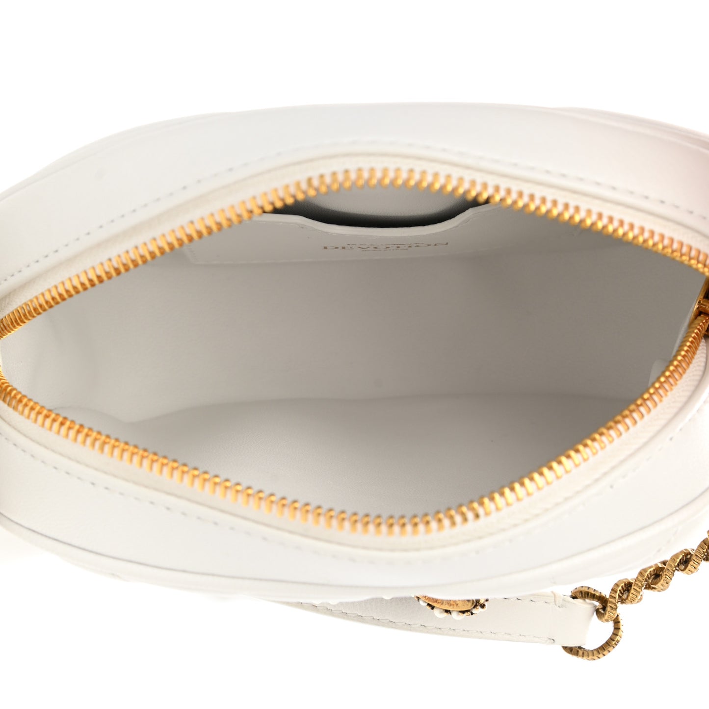 Smooth Calfskin Mini Devotion Camera Bag White