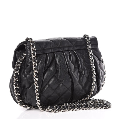 Chanel Washed Lambskin Quilted Medium Chain Around Messenger Black 3 of 14