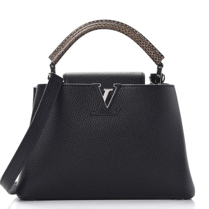 Louis Vuitton Taurillon Python Capucines BB Black 1 of 8