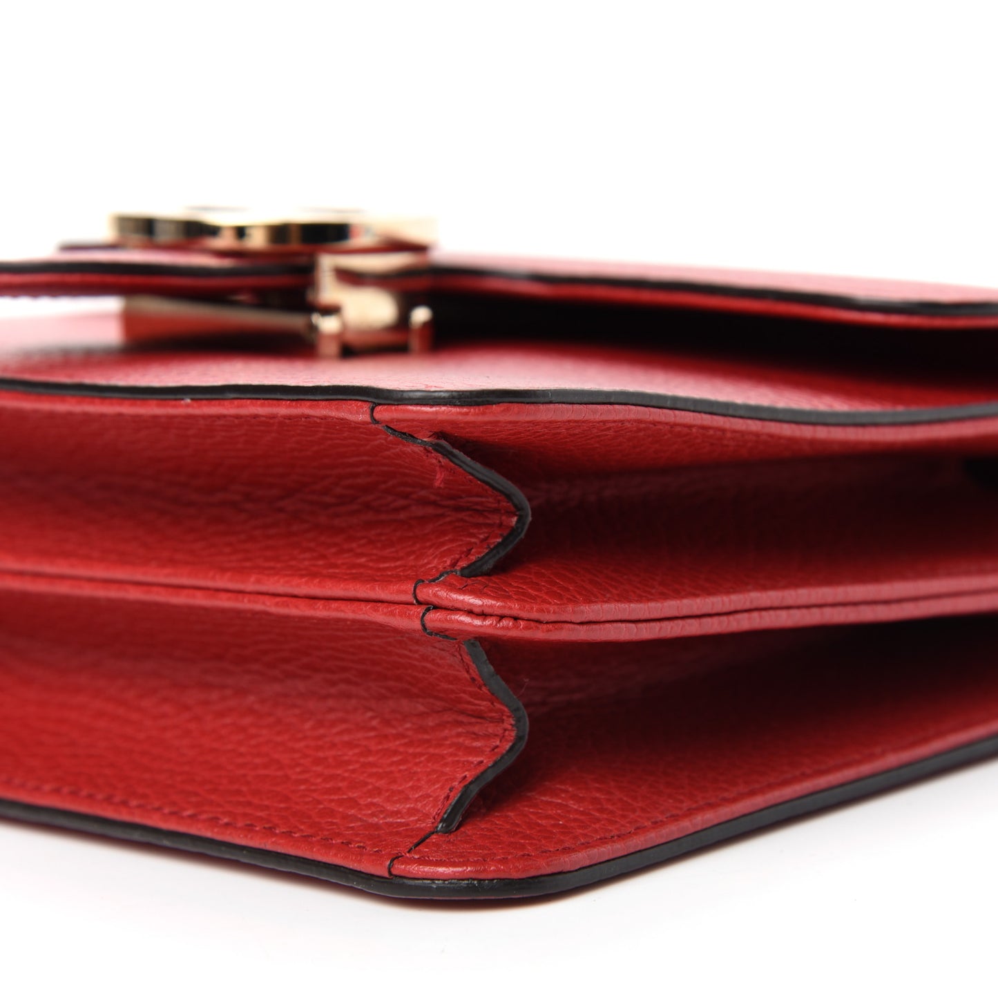 Dollar Calfskin Small Interlocking G Shoulder Bag Red