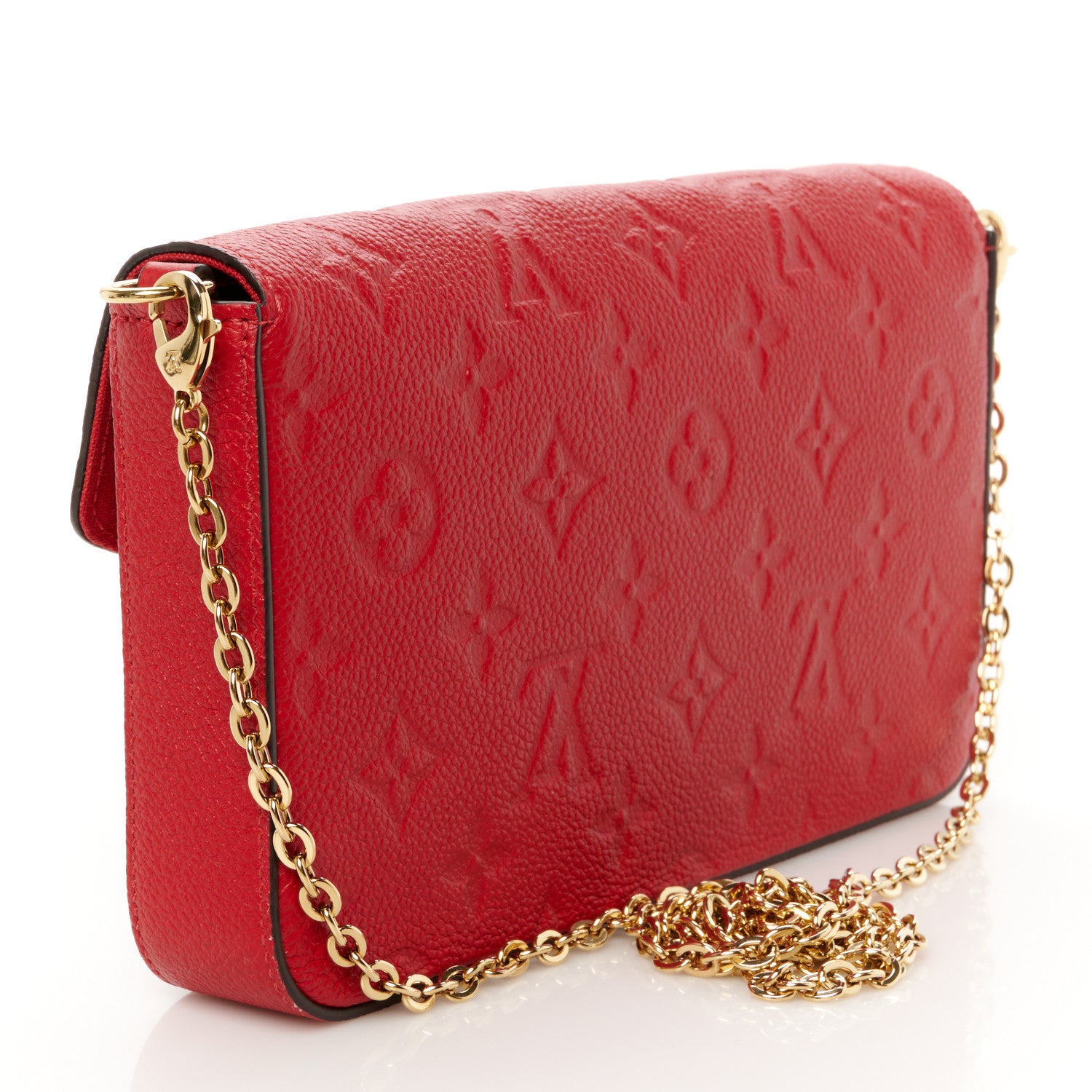 Louis Vuitton Empreinte Pochette Felicie Chain Wallet Scarlet 4 of 14