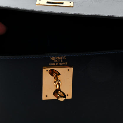 Hermes Box Kelly Sellier 28 Bleu Marine 5 of 9