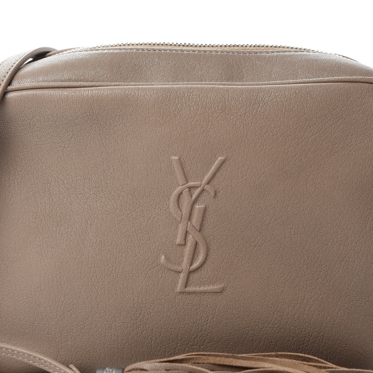 Lambskin Monogram Small Lou Camera Bag Dark Beige