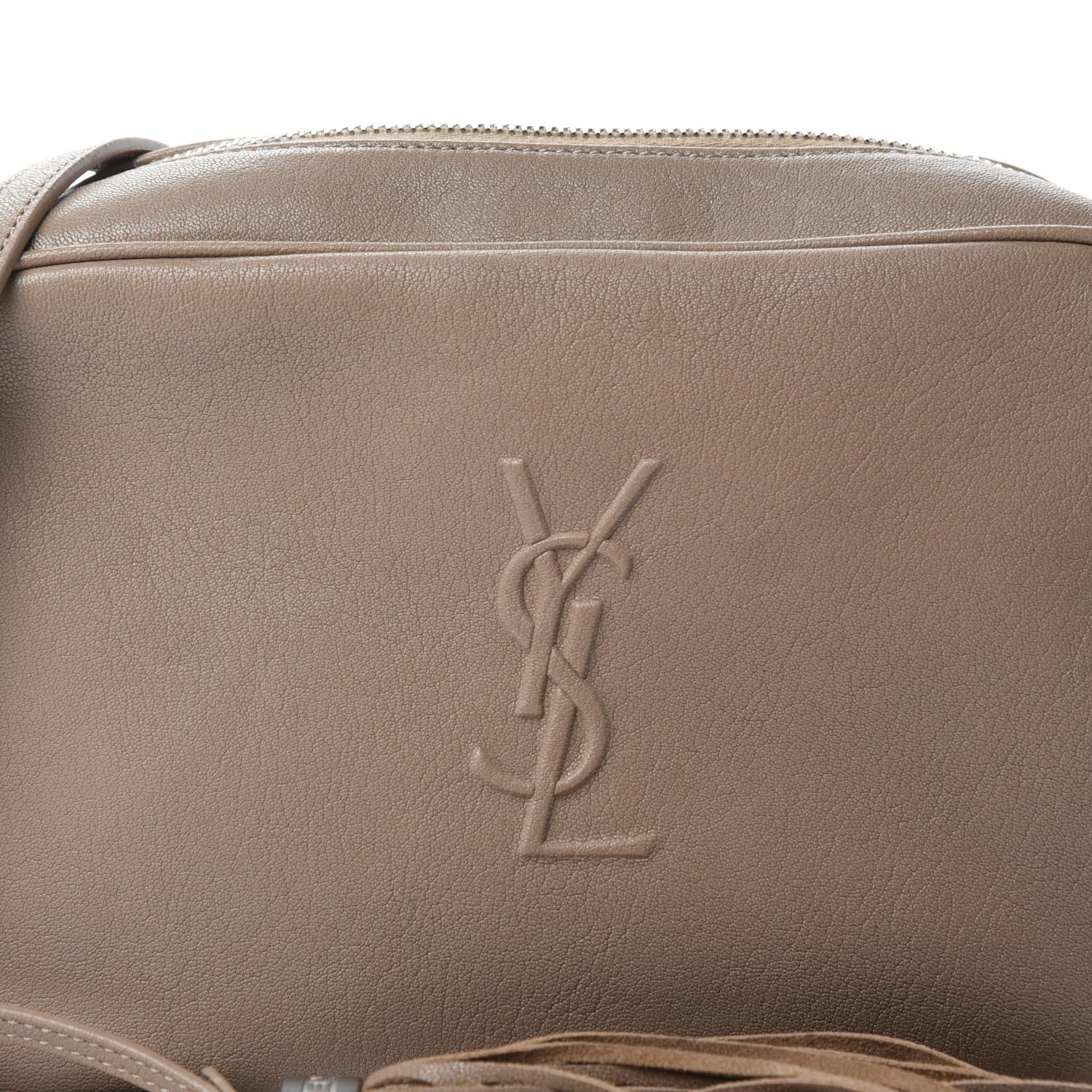 Saint Laurent Lambskin Monogram Small Lou Camera Bag Dark Beige 10 of 10