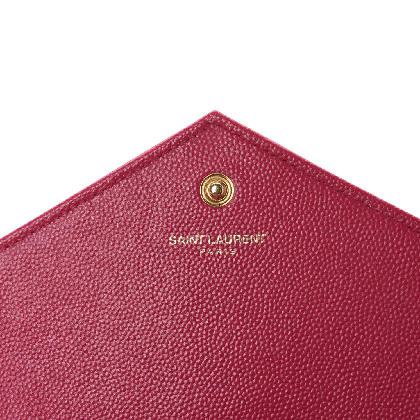 Grain De Poudre Matelasse Chevron Monogram Chain Wallet Fresh Fuchsia