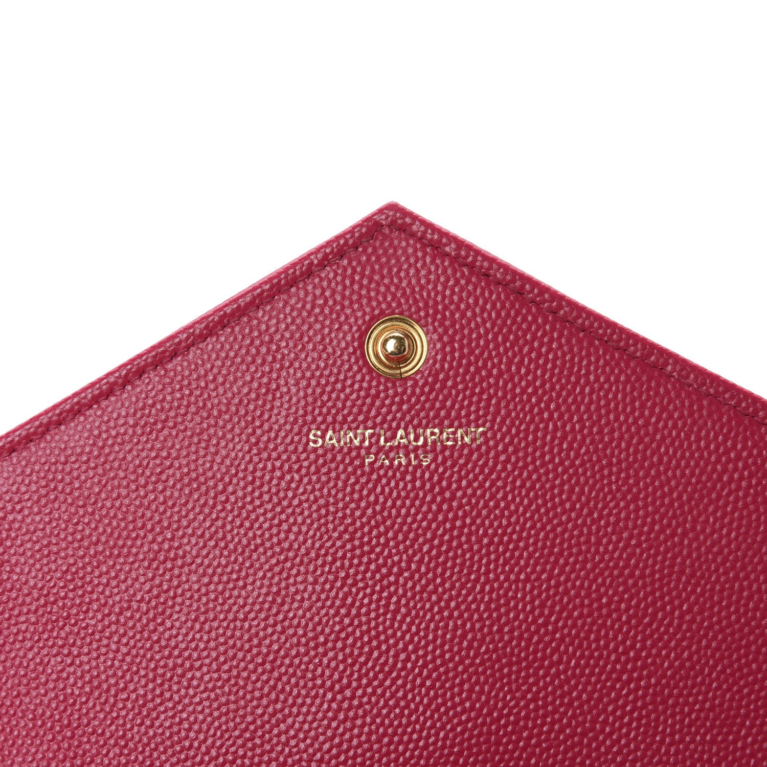 Saint Laurent Grain De Poudre Matelasse Chevron Monogram Chain Wallet Fresh Fuchsia 9 of 12