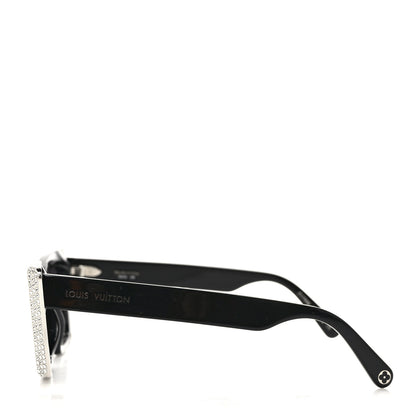 Louis Vuitton Acetate LV Fame Cat Eye Sunglasses z1776w Black 3 of 8
