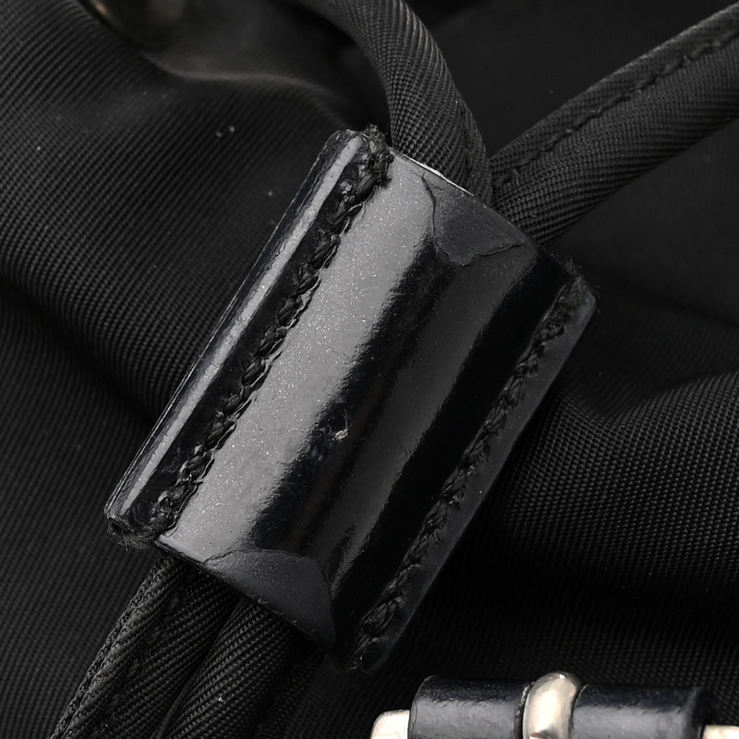 Nylon Vela Mini Cinch Backpack Black