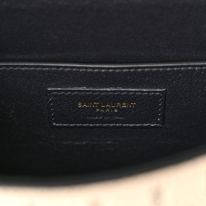 Saint Laurent Canvas Smooth Calfskin Le Monogramme Medium Buckle Satchel Beige 6 of 11