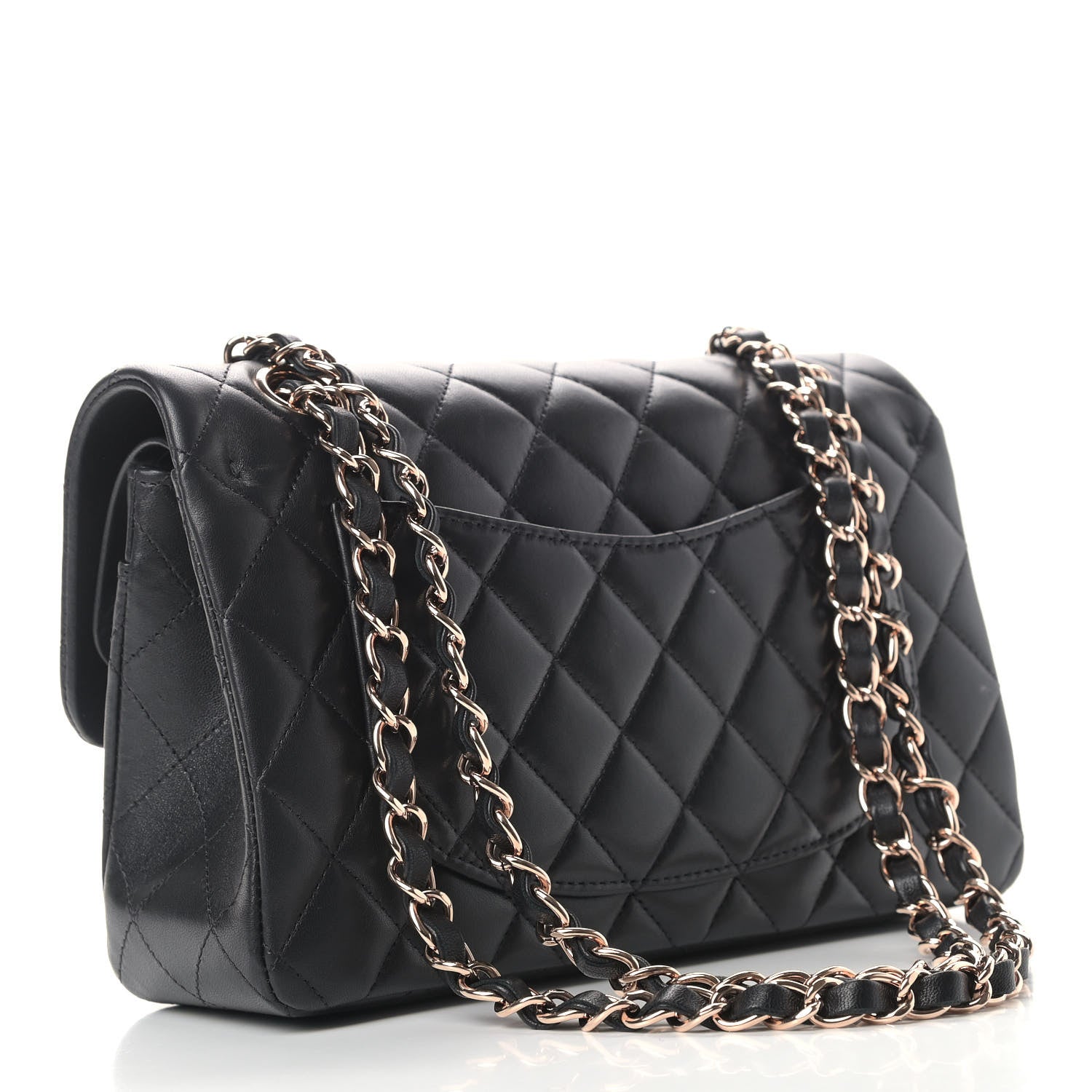 Chanel Lambskin Quilted Small Double Flap Black 3 of 17