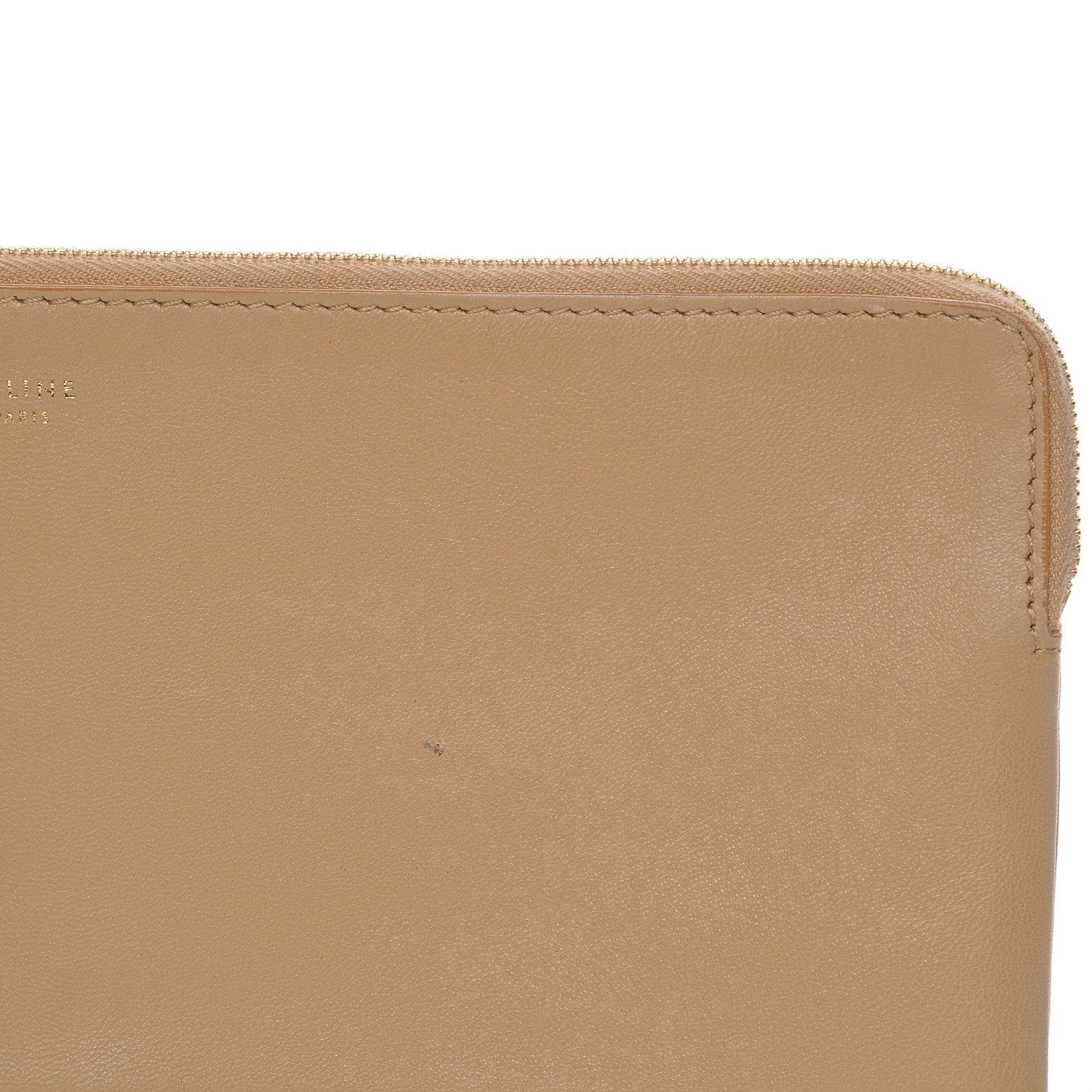 Celine Lambskin Bi-Color Solo Clutch Pouch Nude 8 of 11