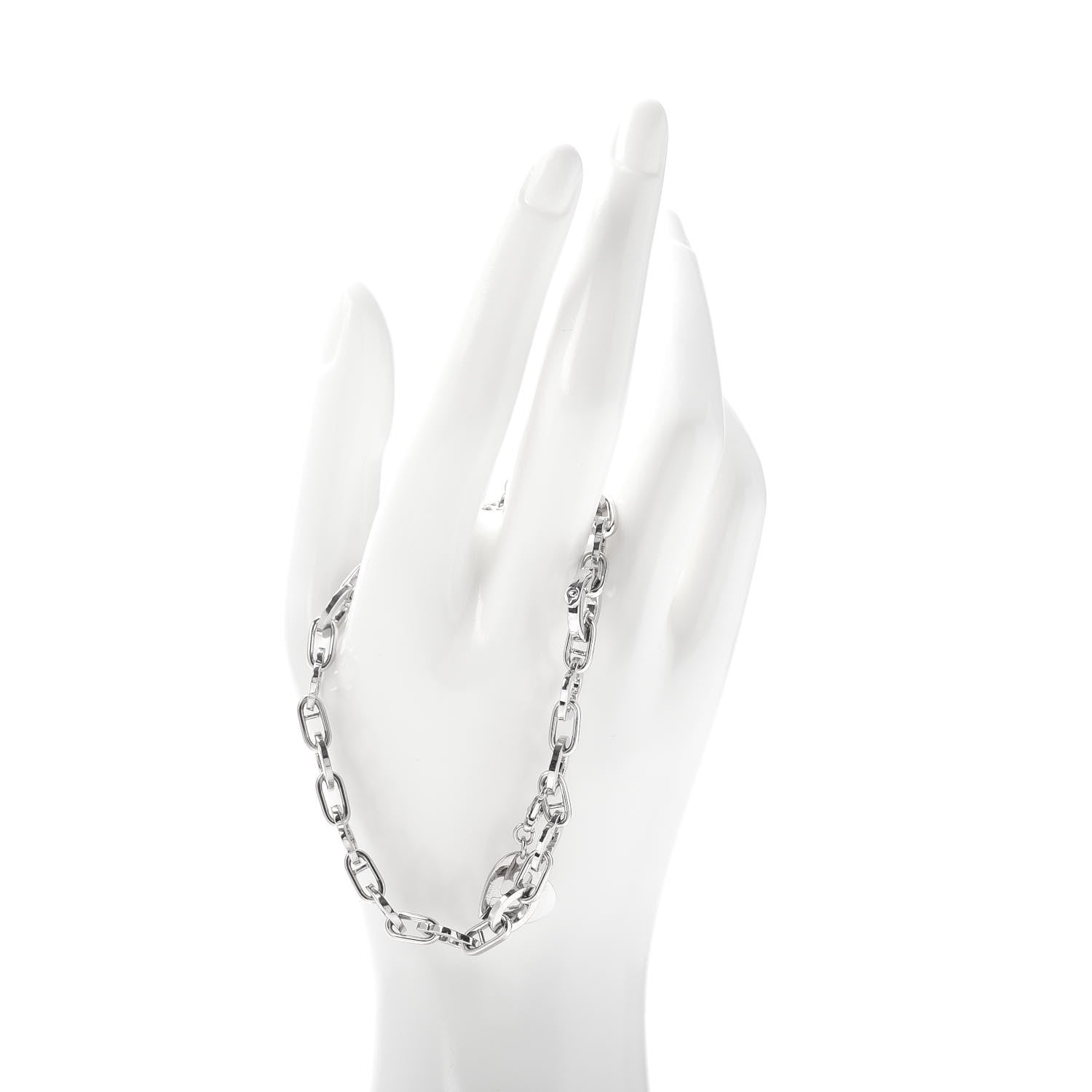 Chanel 18K White Gold Camellia Charm Bracelet 2 of 4