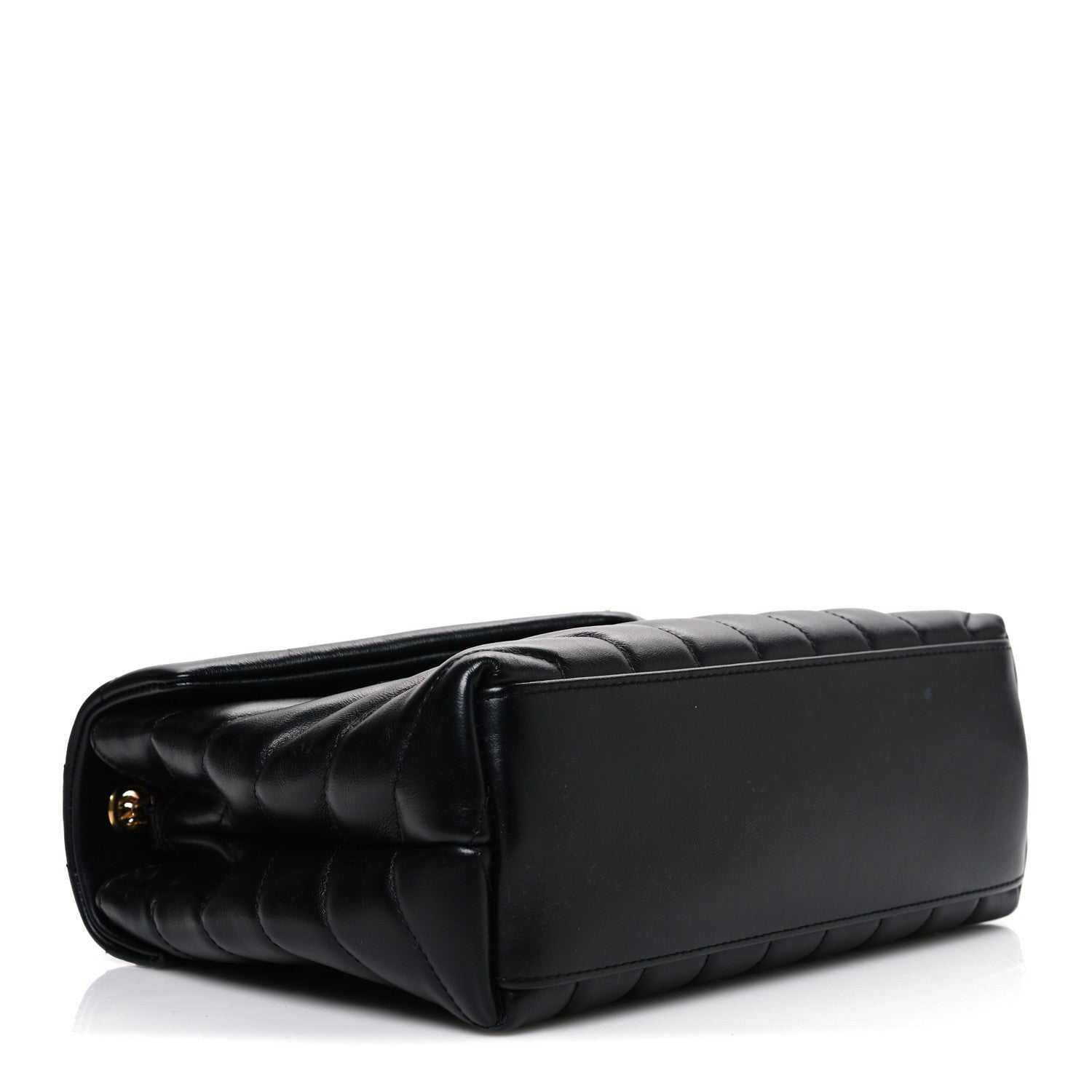 Saint Laurent Calfskin Y Quilted Monogram Small Loulou Chain Satchel Black 4 of 11