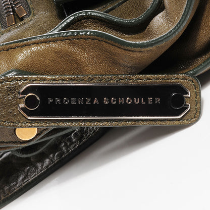 Proenza Schouler Lambskin PS1 Large Satchel Military 8 of 13