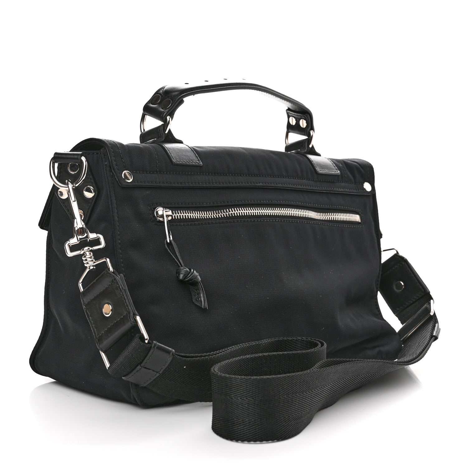 Proenza Schouler Nylon Calfskin Medium PS1 Satchel Black 3 of 15