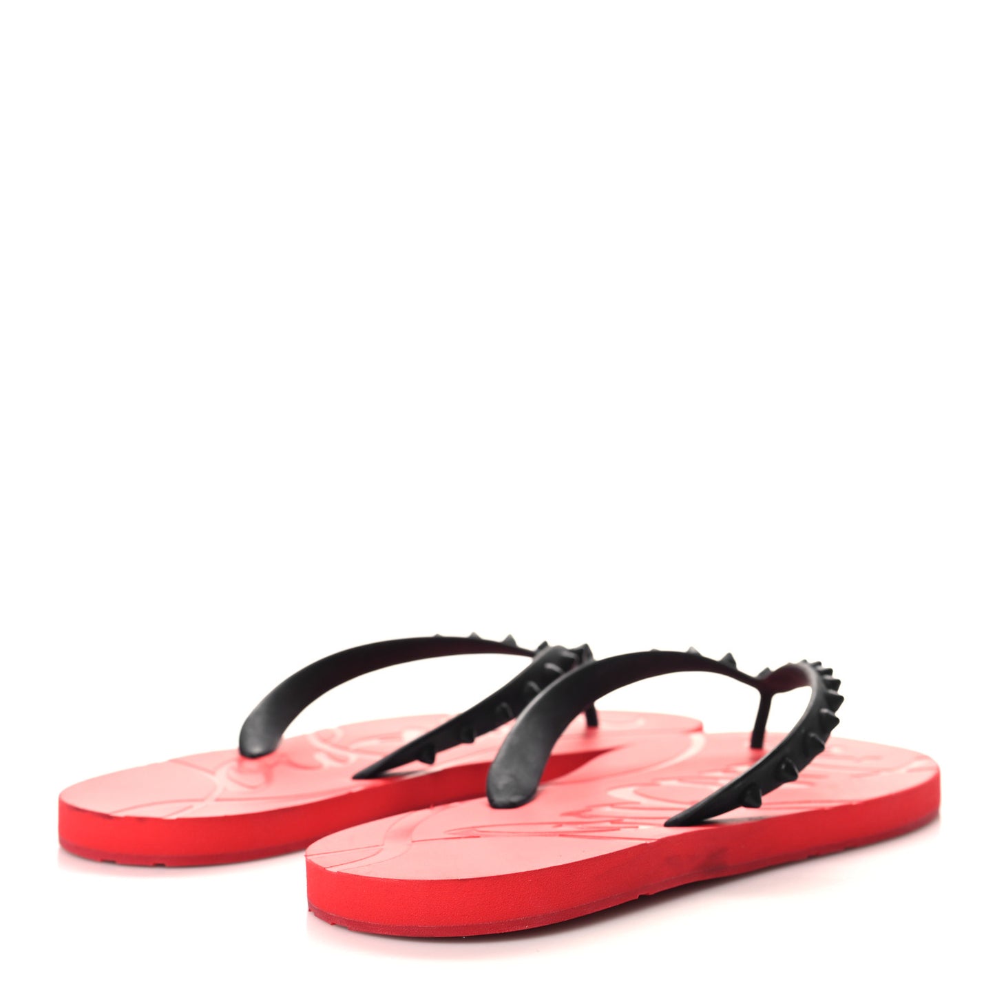 Rubber Spike Mens Loubi Flip Flop 42 Black