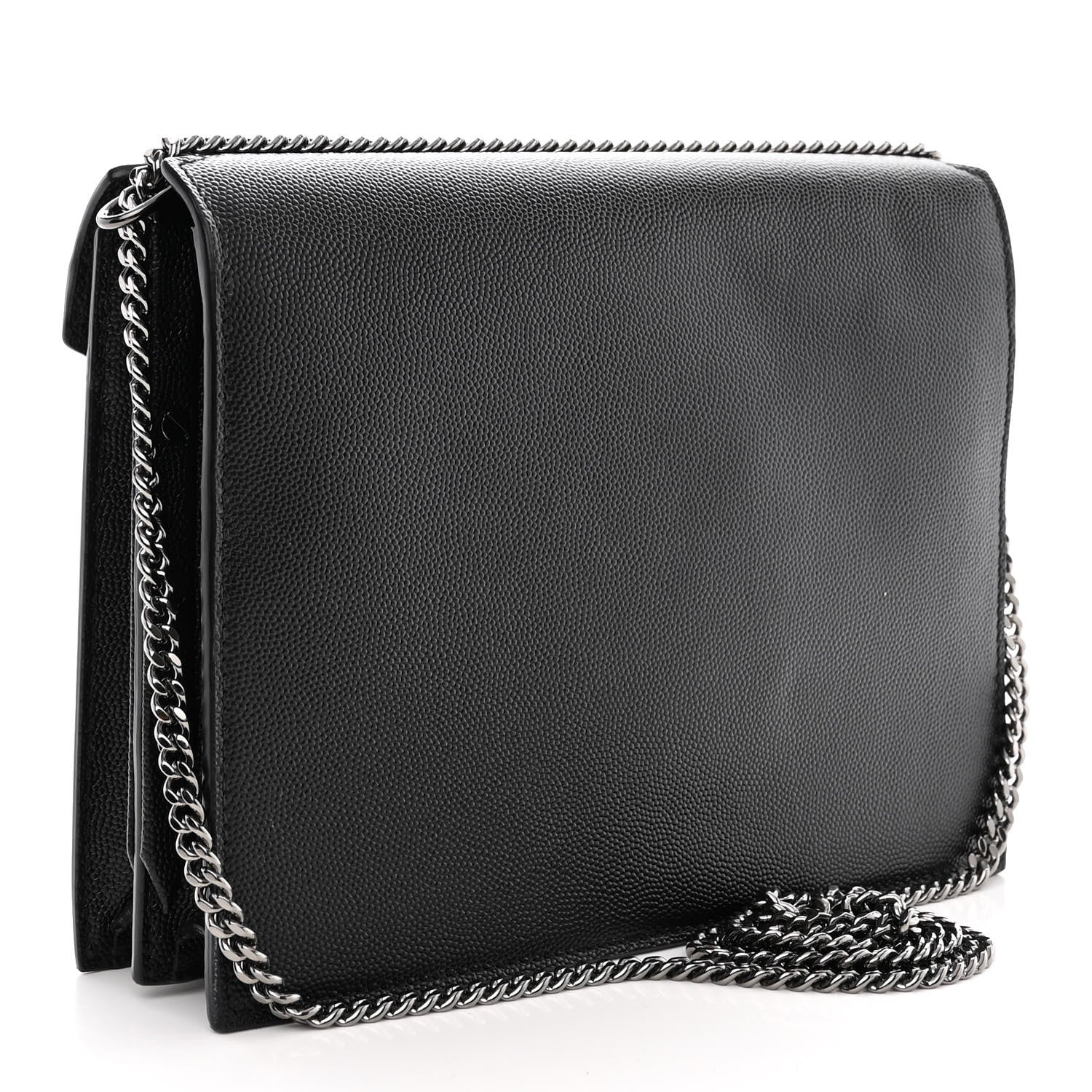 Saint Laurent Grain De Poudre Monogram Cassandra Clasp Bag Black 3 of 11