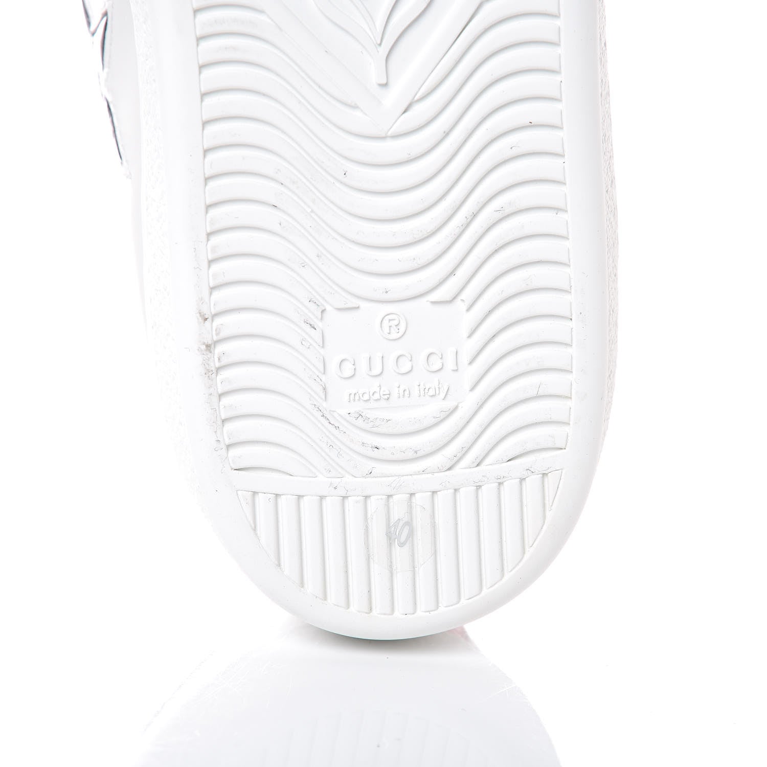 Gucci Calfskin Ayers Web Star Embroidered Womens Ace Sneakers 40 White Multi 6 of 10