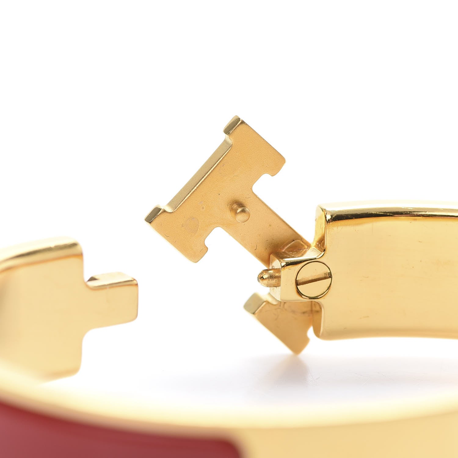 Hermes Enamel Narrow Clic Clac H Bracelet PM Red 5 of 5
