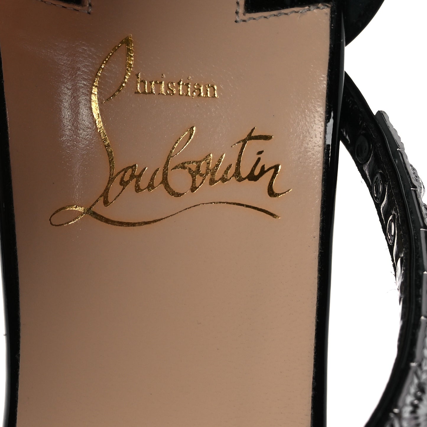 Patent Forever Girl 100 Studded Sandals 37 Black