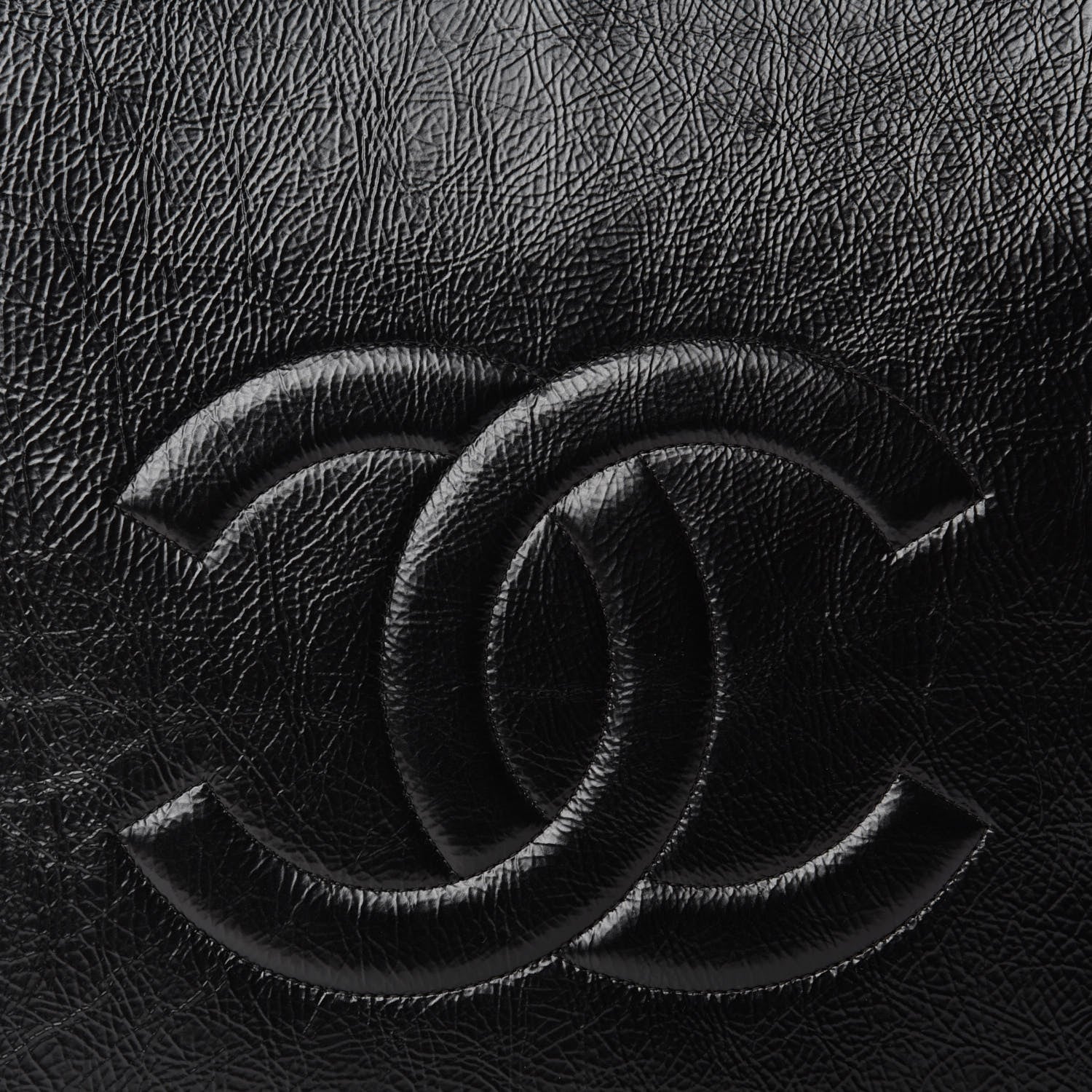 Chanel Shiny Aged Calfskin North South Shopping Bag Black 11 of 11