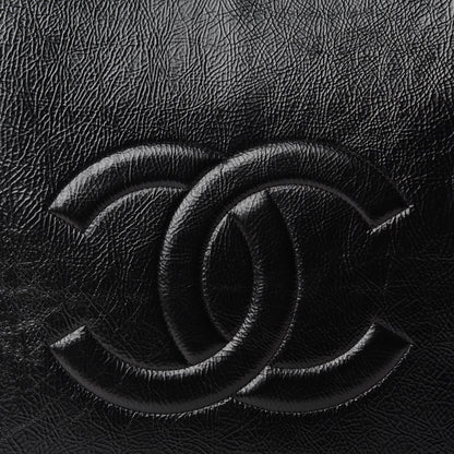 Chanel Shiny Aged Calfskin North South Shopping Bag Black 11 of 11