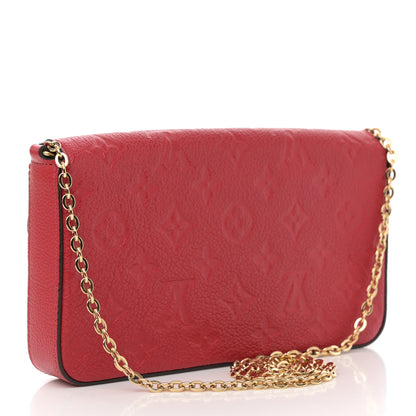 Louis Vuitton Empreinte Pochette Felicie Chain Wallet Scarlet 4 of 15