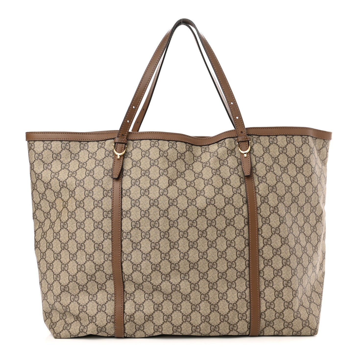 GG Supreme Monogram Medium Nice Tote Brown