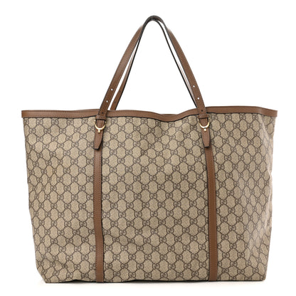 Gucci GG Supreme Monogram Medium Nice Tote Brown 1 of 15