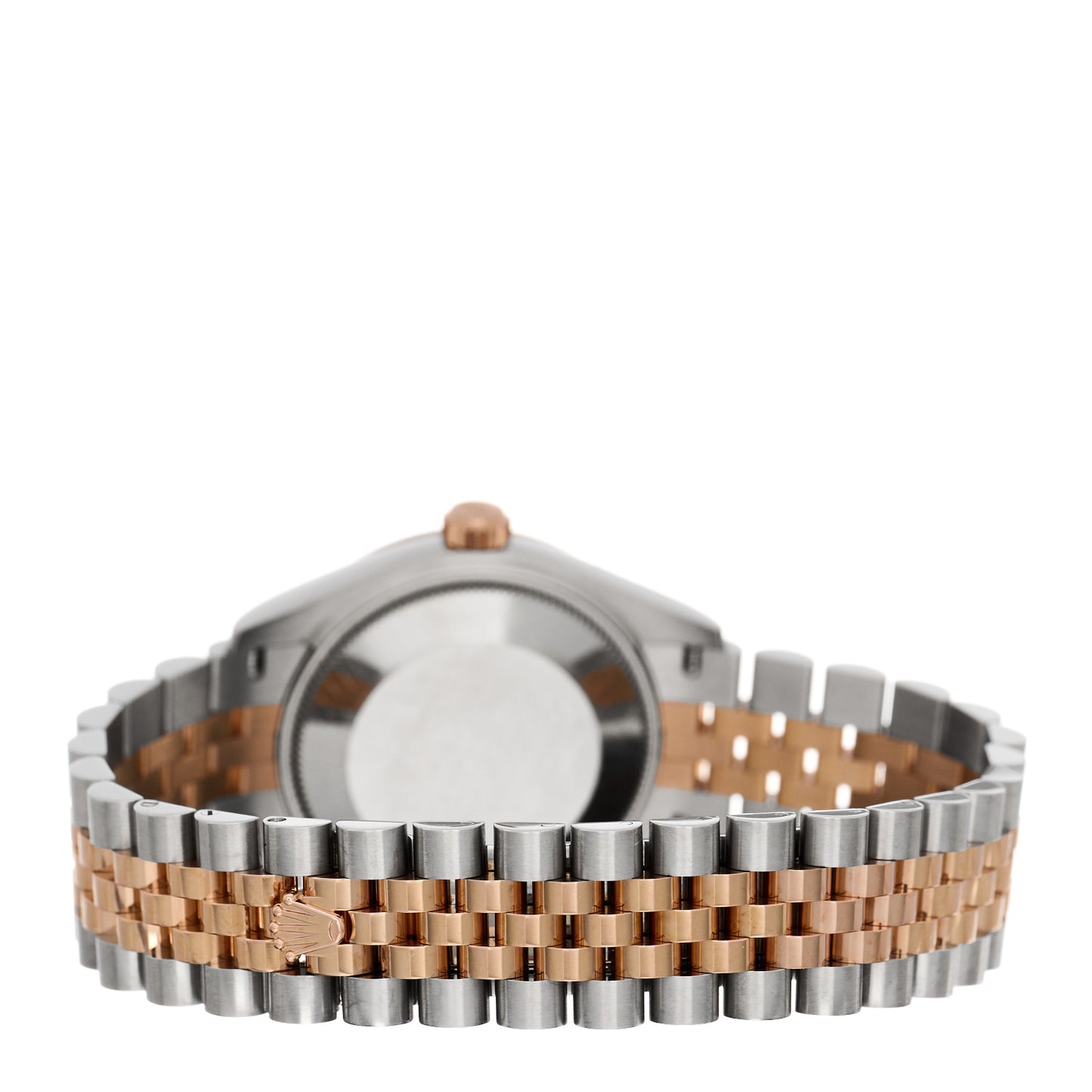 Stainless Steel 18K Everose Gold Diamond 31mm Oyster Perpetual Datejust Watch Dark Rhodium Roman 278271