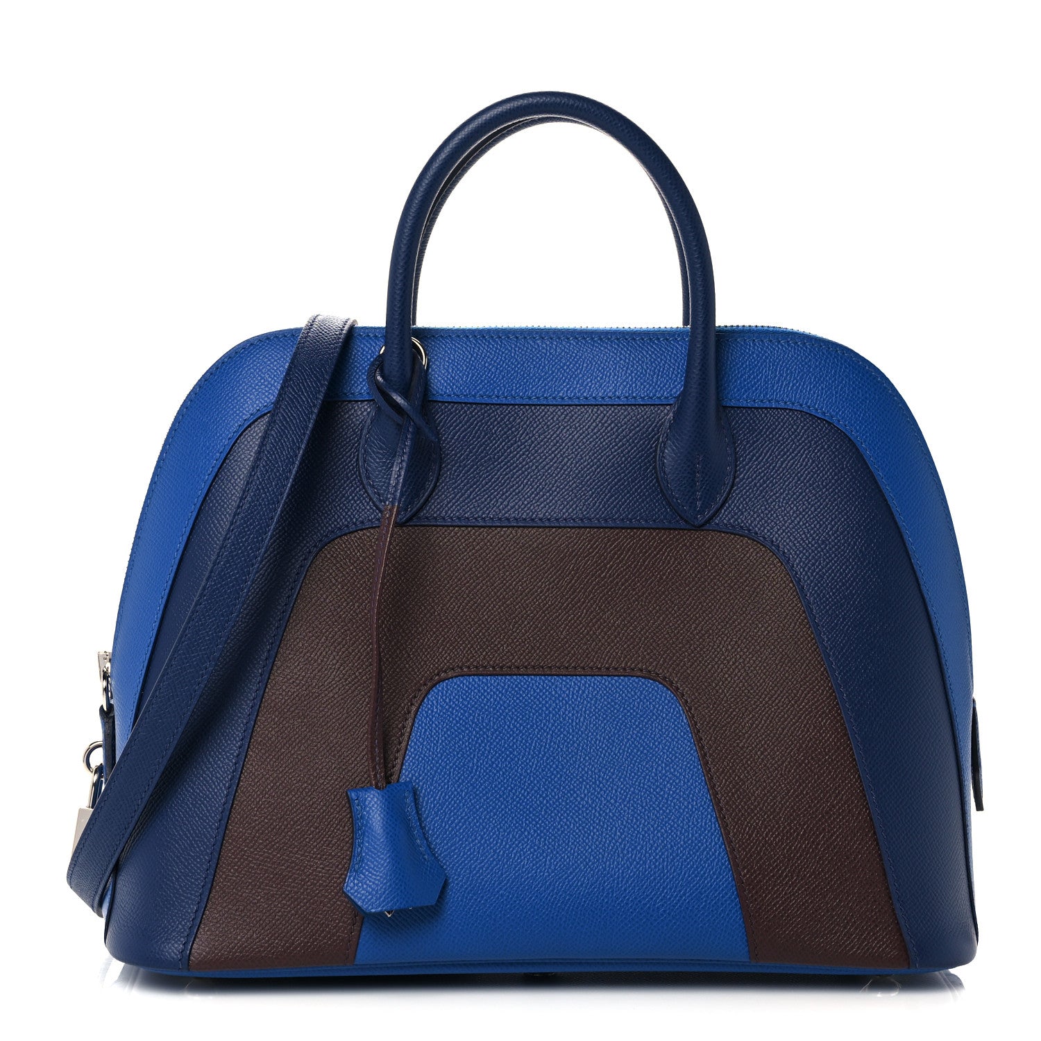 Hermes Epsom 1923 Sunrise Bolide 30 Bleu Frida Bleu Saphir Rouge Sellier 1 of 10