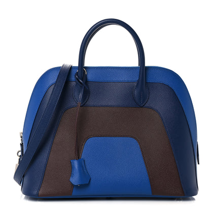 Hermes Epsom 1923 Sunrise Bolide 30 Bleu Frida Bleu Saphir Rouge Sellier 1 of 10