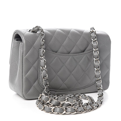 Chanel Caviar Quilted Mini Rectangular Flap Grey 3 of 10