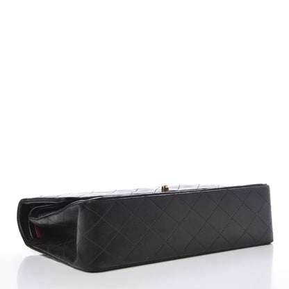 Chanel Lambskin Quilted Medium Double Flap Black 4 of 15