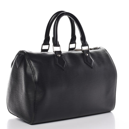 Louis Vuitton Epi Speedy 25 Black 3 of 9